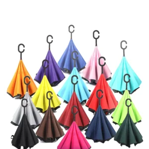 Large Car Rainstorm Dedicated Long Handle Sunny and Rainy Dual-Use Straight Rod Reverse Umbrella