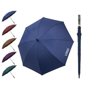 Large Classic Semi-Automatic Straight Handle Umbrella for Men and Women