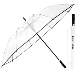 Large Clear Semi-Automatic Golf Umbrella with EVA Handle