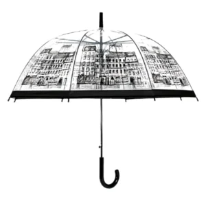 Large Clear Transparent Bubble Dome Umbrella for Wedding, British Retro