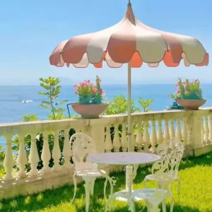 Large Commercial Grade Pagoda Beach Garden Umbrella for Markets Resorts Pools Sun Loungers and Outdoor Tables