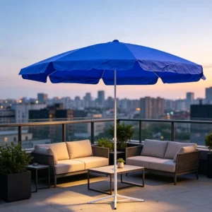 Large Commercial Oxford Fabric Sun Parasol with Thickened Ribs, Waterproof Windproof UV Protection