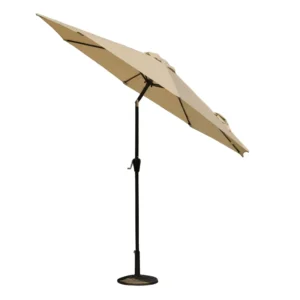 Large Diameter 2M Stainless Steel Outdoor Sunshade Umbrella Hand Crank Straight Center Pole Garden Beach Camping Advertising