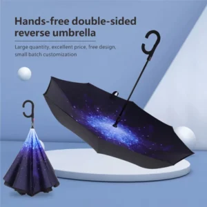 Large Double-Layer Reverse Outdoor Waterproof Windproof Umbrella