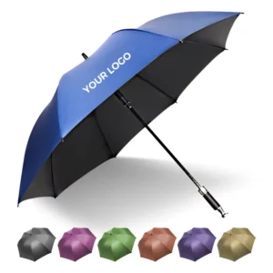 Large Eco-Friendly Fiberglass Windproof Straight Golf Umbrella with Logo