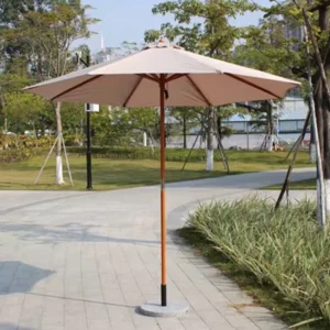 Large Flat Garden Poolside Center Pole Parasol