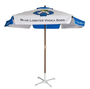 Large Foldable Waterproof Aluminum Patio Umbrella with Custom Logo, Beach Use