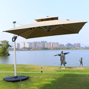 Large Folding Commercial Pool Parasol for Restaurant Garden Patio Outdoor Use