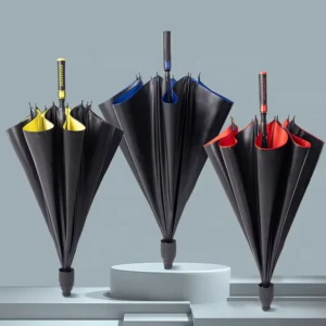 Large Golf Straight Umbrella with Long Handle for 3-5 People, Wind-Resistant, Double-Person, Color Logo