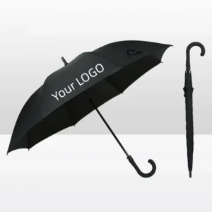 Large Golf Umbrella UV Protection Black Layer Windproof Straight Stick Umbrella with Personalized Advertising Logo
