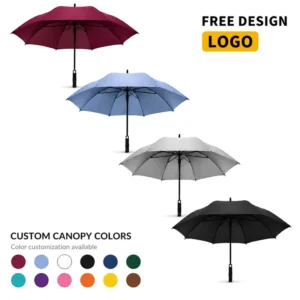 Large High-Visibility Golf Umbrella, 30-Inch, Single-Layer Windproof Straight Umbrella, Custom Logo