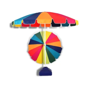 Large Logo Printed Beach Umbrella Anti-UV Outdoor Sun Umbrella with Tilt