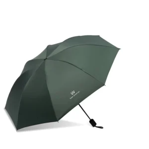 Large Manual 3-Fold Metal Umbrella, UV-Resistant and Windproof, 97 cm, 8 Ribs
