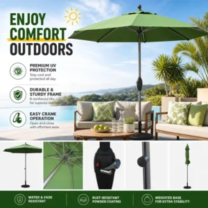 Large Manual Side Pole Beach Umbrella Advertising Print Windproof For Outdoor Restaurants Patios Cafe Street Sidewalk
