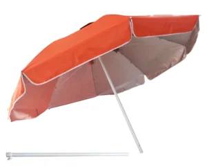 Large Orange Fishing Straw Hat UV Protection Customizable Logo Beach Umbrella 8K Metal Frame Pongee Material Adults