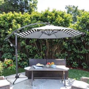 Large Outdoor Beach Roman Banana Patio Umbrella Offset Cantilever Design for Hotel Garden