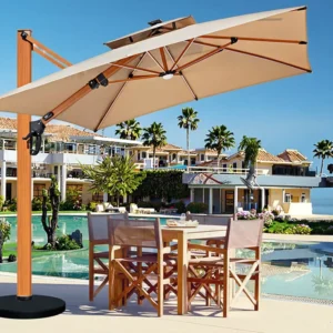Large Outdoor Garden Beach Parasol Patio Umbrella Durable Weather Resistant Roman Umbrella for Restaurant and Swimming Pool