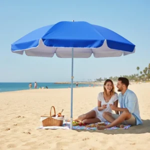 Large Outdoor Patio Garden Tilt Sunshade Umbrella, Windproof, Foldable, Portable, UV-Protective, with Custom Logo