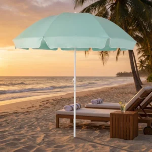 Large Outdoor Polyester Portable Modern Parasol for Patio Pool Sun Beach Manual Control Straight