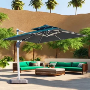 Large Outdoor Roman Sun Umbrella Commercial Grade For Courtyard Balcony And Beach