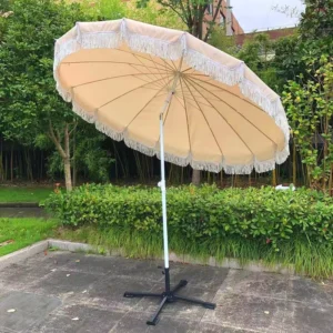 Large Outdoor Tassel Parasol Garden Courtyard Beach Umbrella