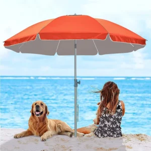 Large PVC Beach Sun Umbrella Parasol