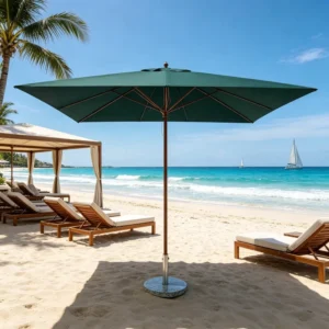 Large Pagoda Beach Umbrella Solar Windproof Foldable for Glamping Wedding Venue Yard Shade
