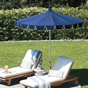 Large Pagoda Tassel Patio Beach Umbrella with Outdoor Printing