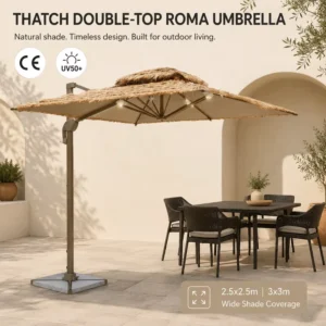 Large Patio Umbrella with Tropical Shade Canopy for Hotel and Restaurant Use