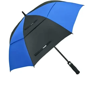 Large Polyester Golf Umbrella 130cm Open Diameter Classic Straight Semi-Automatic