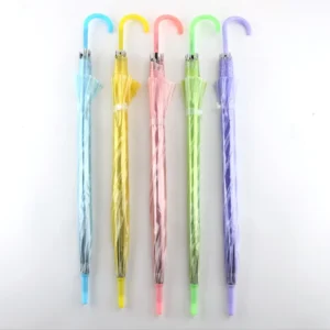 Large Quantity Disposable Plastic Clear Transparent Umbrellas, Long Handle
