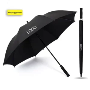 Large Semi-Automatic Golf Umbrella with 190T Nylon, Long Handle, and UV Protection