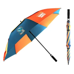 Large Semi Automatic Umbrellas For Men And Women Suitable For Golf Featuring A Vintage Design Windproof Structure And 10 Ribs
