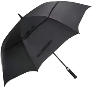 Large Size Golf Umbrella Windproof Semi-Automatic Open 190T Pongee Fabric 8 Ribs Double Canopy Straight