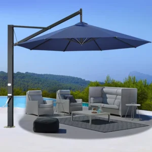 Large Size Heavy Duty 4×4 Wind Resistant Patio Umbrella Parasol Sunshade for Outdoor Pool Beach Hotel Courtyard