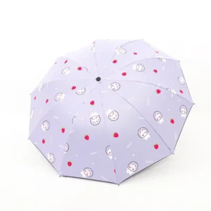 Large Size Travel Umbrella Modern Iron Tube Women Manual Folding 10k Panels Windproof 105cm Open Diameter Rain Umbrella