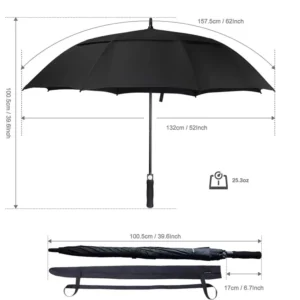 Large Square Decorative Indian Golf Parasol Walker Umbrella, 2 Pack