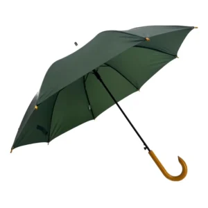 Large Straight 103CM 23″x 8K 190T Pongee Auto Open Wooden J Shape Handle Metal Shaft Umbrella for Business Outdoor