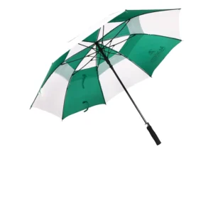 Large Straight Umbrella with Green and White Pattern