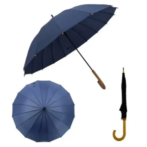 Large Straight Windproof 16-Rib Manual Umbrella