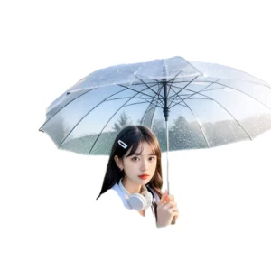 Large Transparent Windproof Dome Umbrella for Weddings
