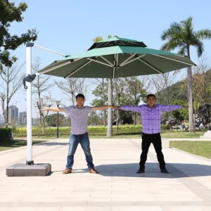 Large UV-Protected Outdoor Garden Beach Parasol Umbrella for Poolside Use