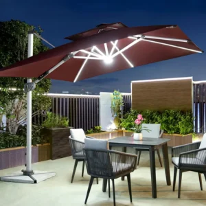 Large Umbrella Outdoor LED Light Parasol Roman Umbrella for Garden