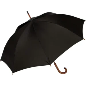 Large Walking Stick Cane Umbrella with Wooden Handle, Auto Open, Compact Outdoor Travel Umbrella