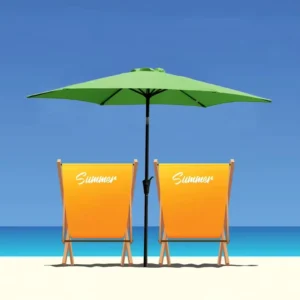 Large Waterproof Aluminum Frame Beach Garden Patio Parasol Umbrella for Cafe Pool Sun Protection