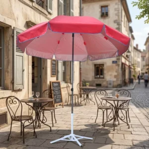 Large Waterproof UV-Resistant Foldable Patio Parasol for Cafe and Garden