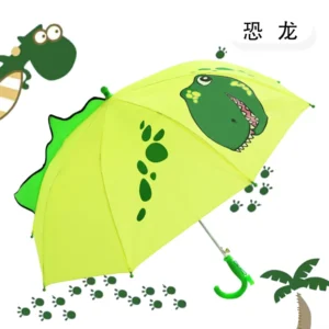 Lightweight 3D Animal Cartoon 19-inch Child Outdoor Semi-Automatic Folding Umbrella