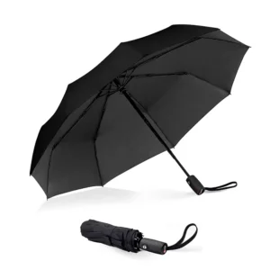 Lightweight Automatic Open Close Compact Windproof Three-Folding Travel Umbrella