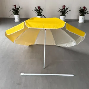 Lightweight Foldable Customized-Size Polyester Canopy Beach Umbrella with Anchor