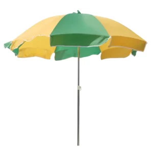 Lightweight Metal and Resin Travel Beach Umbrella with Sand Auger for Seaside or Garden